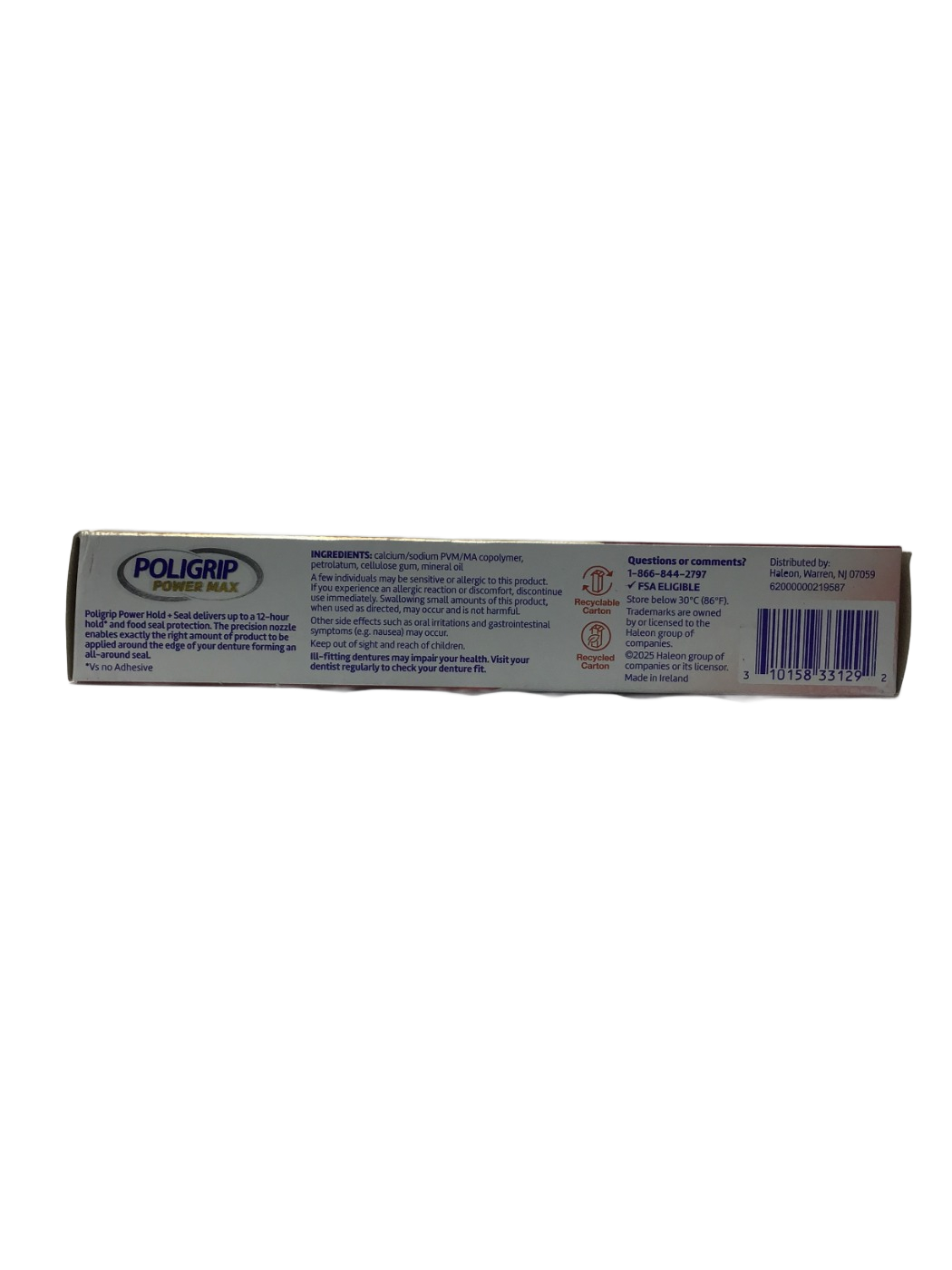 Poligrip Poligrip Power Max Power Hold + Seal Denture Adhesive Cream, 2.2 oz, photo 2