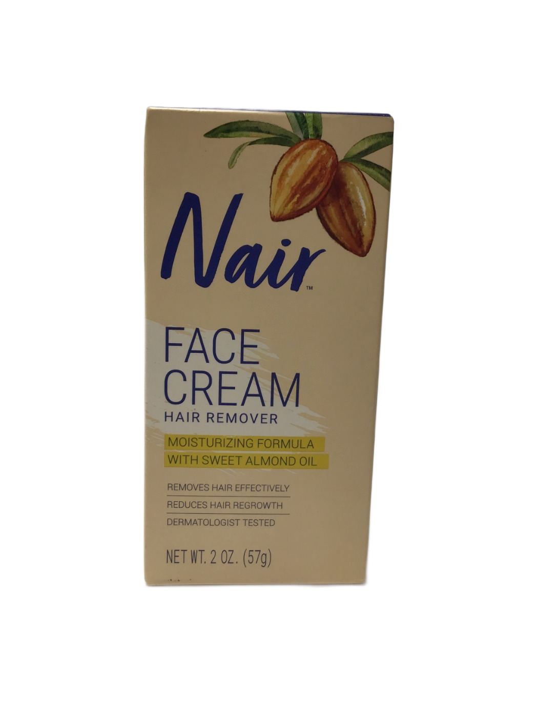 Nair Nair Face Cream Hair Remover Moisturizing Formula with Sweet Almond Oil, 2 oz, photo 1