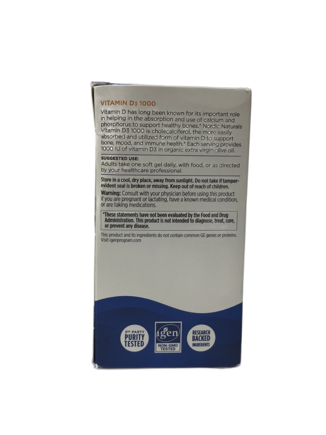 Nordic Naturals Nordic Naturals Vitamin D3 1000 Orange Mini Soft Gels, 120 ct, photo 3