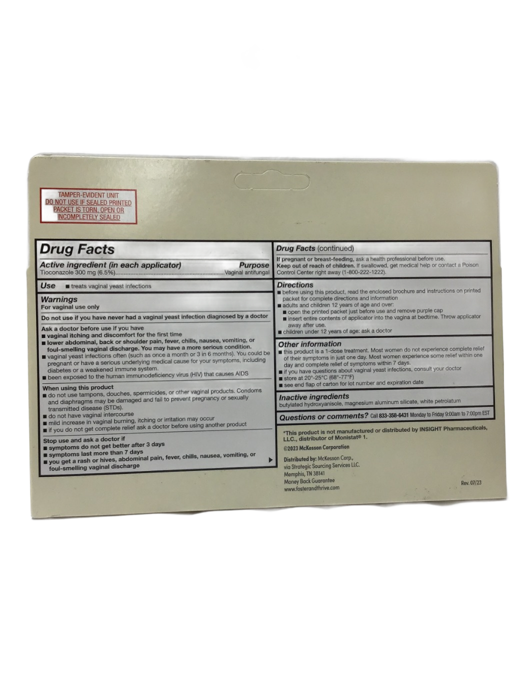 Foster & Thrive Foster & Thrive Tioconazole-1 Tioconazole Ointment, 6.5%, 4.6 g, photo 3