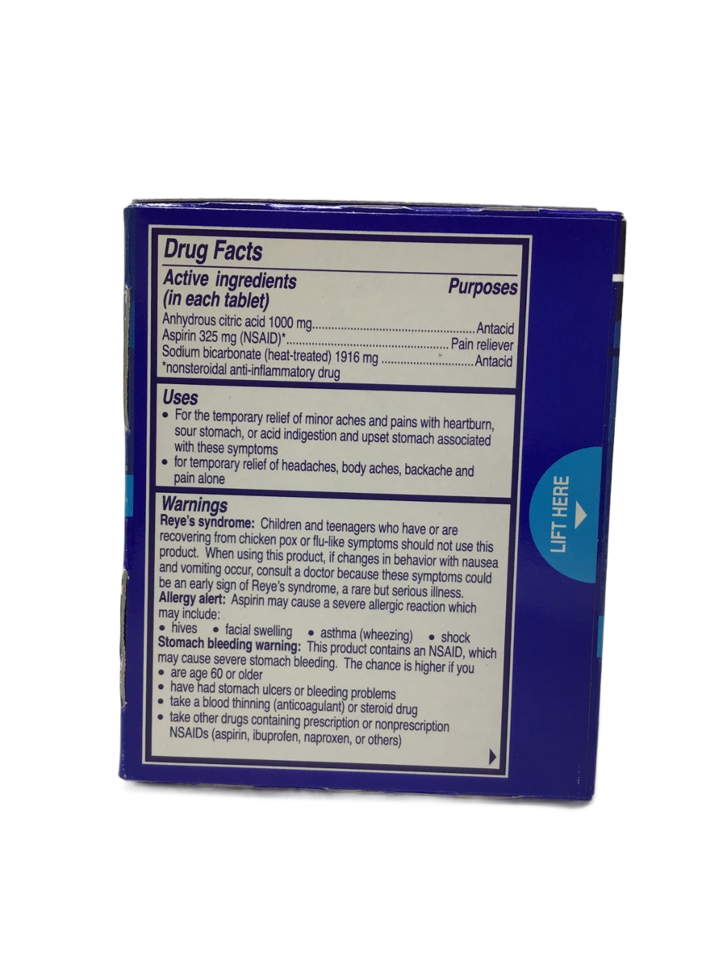 Alka-Seltzer Alka-Seltzer Heartburn + Pain Original Flavor Effervescent Tablets, 24 ct, photo 2