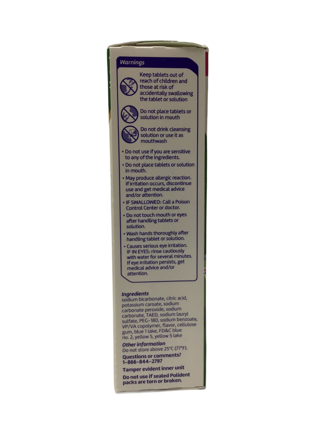 Polident Polident 3 Minute Antibacterial Dental Appliance Cleanser Mint Fresh, 30 ct, photo 2