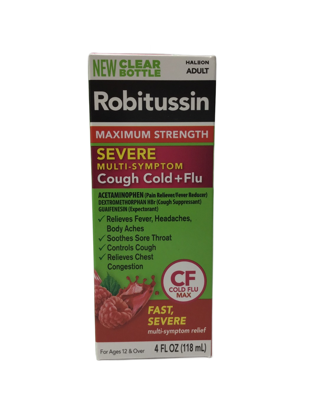 Robitussin Robitussin Adult Maximum Strength Severe Multi-Symptom Cough Cold + Flu, 4 fl oz, photo 1