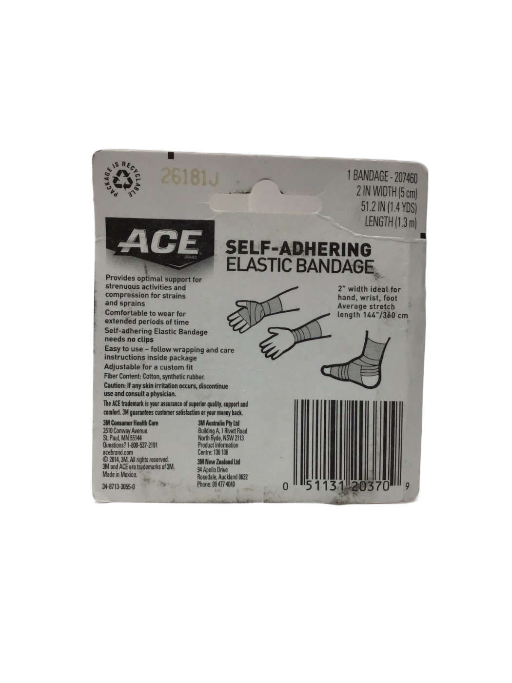 ACE ACE Self-Adhering Elastic Bandage, 2 in, 1 ct, photo 2
