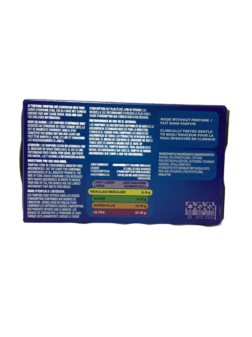Tampax Tampax Cardboard Applicator Tampons Regular Absorbency Unscented, 10 ct, photo 2