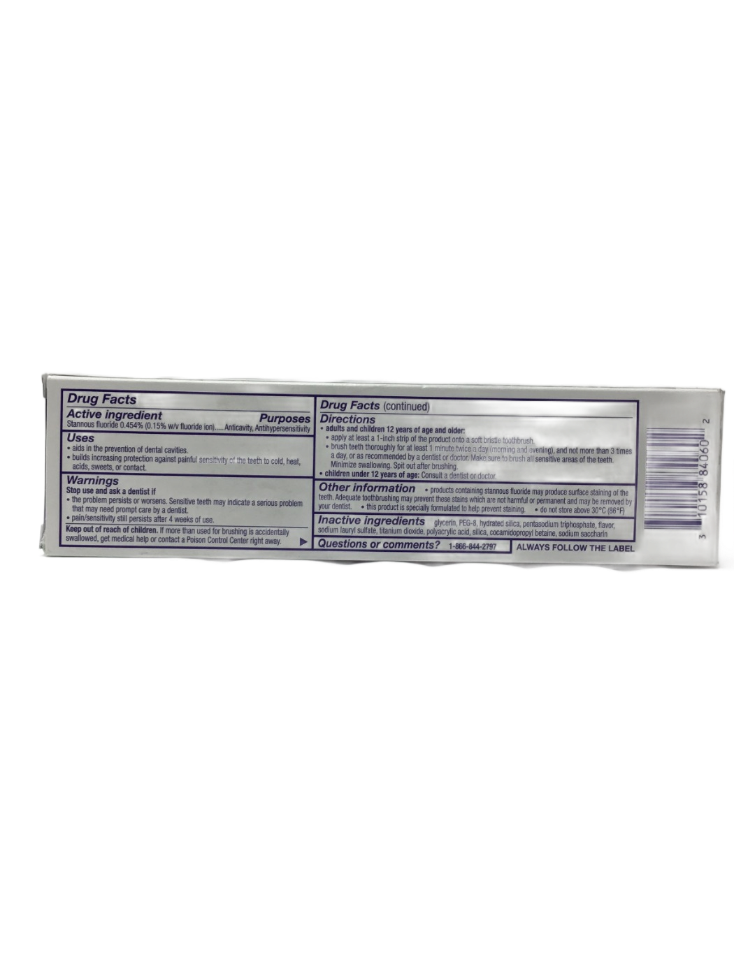 Sensodyne Sensodyne Whitening Repair & Protect Deep Repair Fluoride Toothpaste, 3.4 oz, photo 2