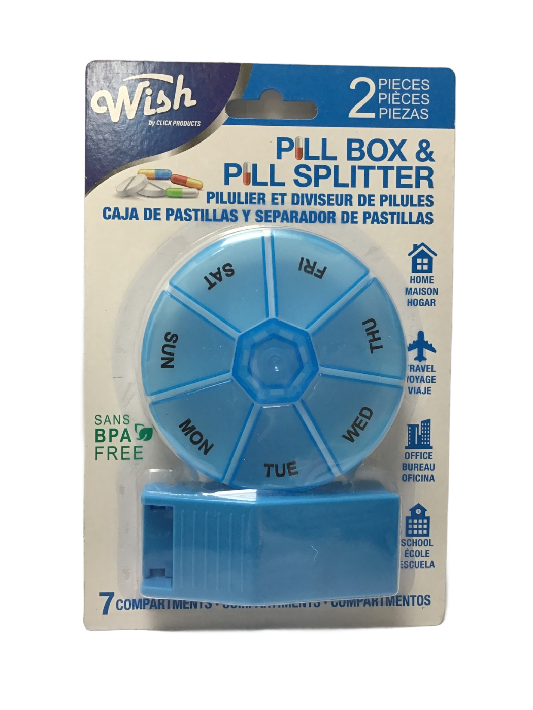 Wish by Click Products Wish by Click Products Pill Box & Pill Splitter, 2 ct, photo 3
