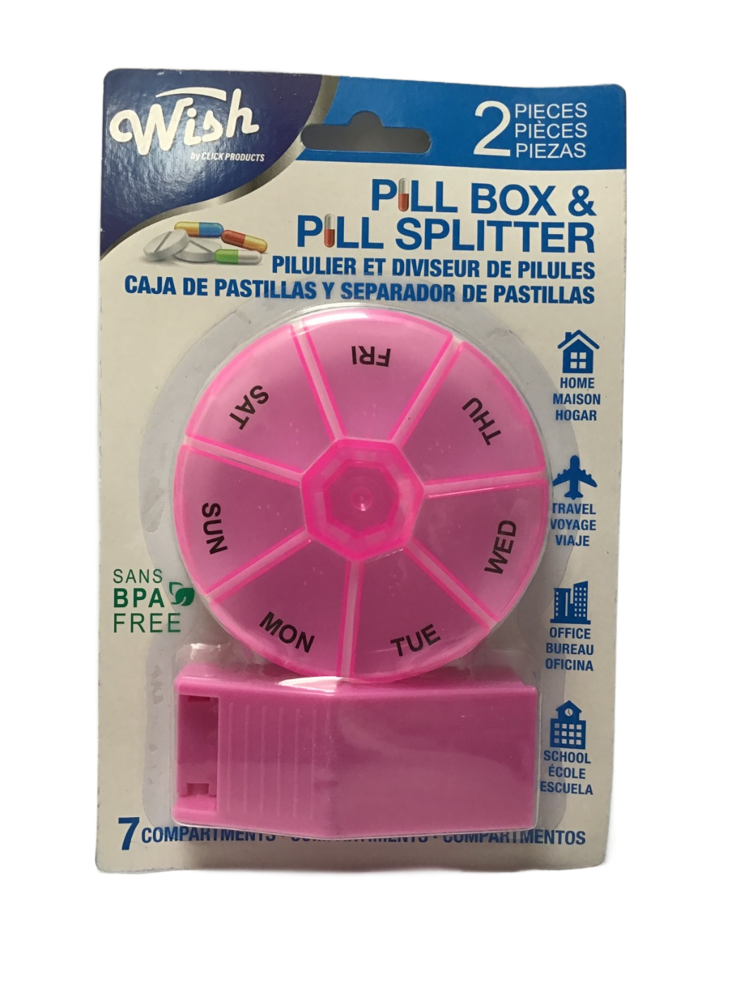 Wish by Click Products Wish by Click Products Pill Box & Pill Splitter, 2 ct, photo 1