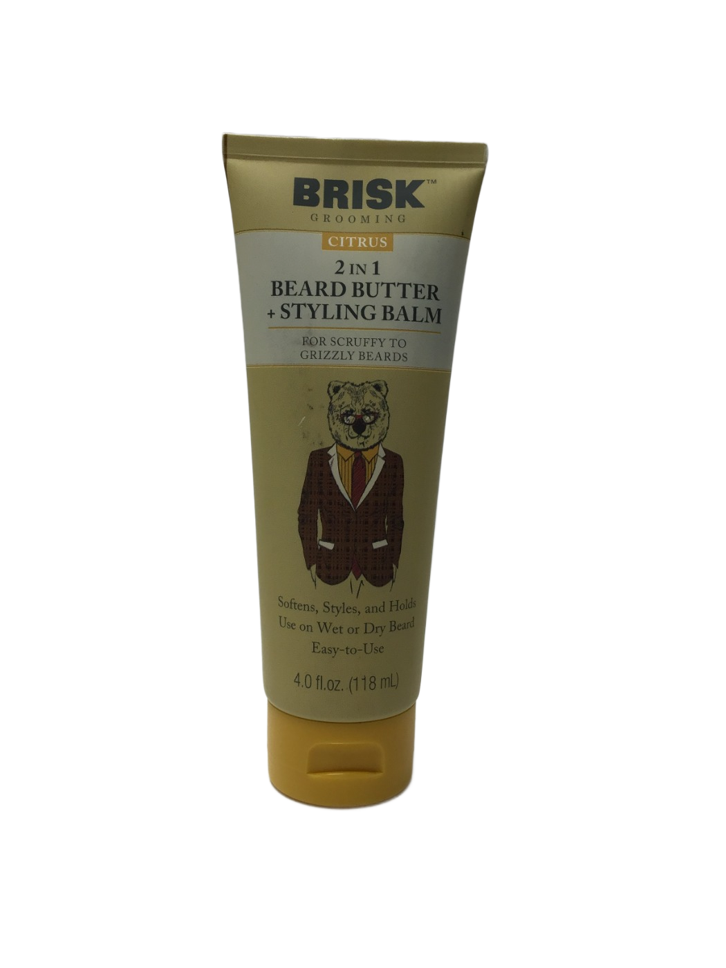 Brisk Grooming Brisk Grooming Citrus 2 in 1 Beard Butter + Styling Balm, 4 fl oz, photo 1
