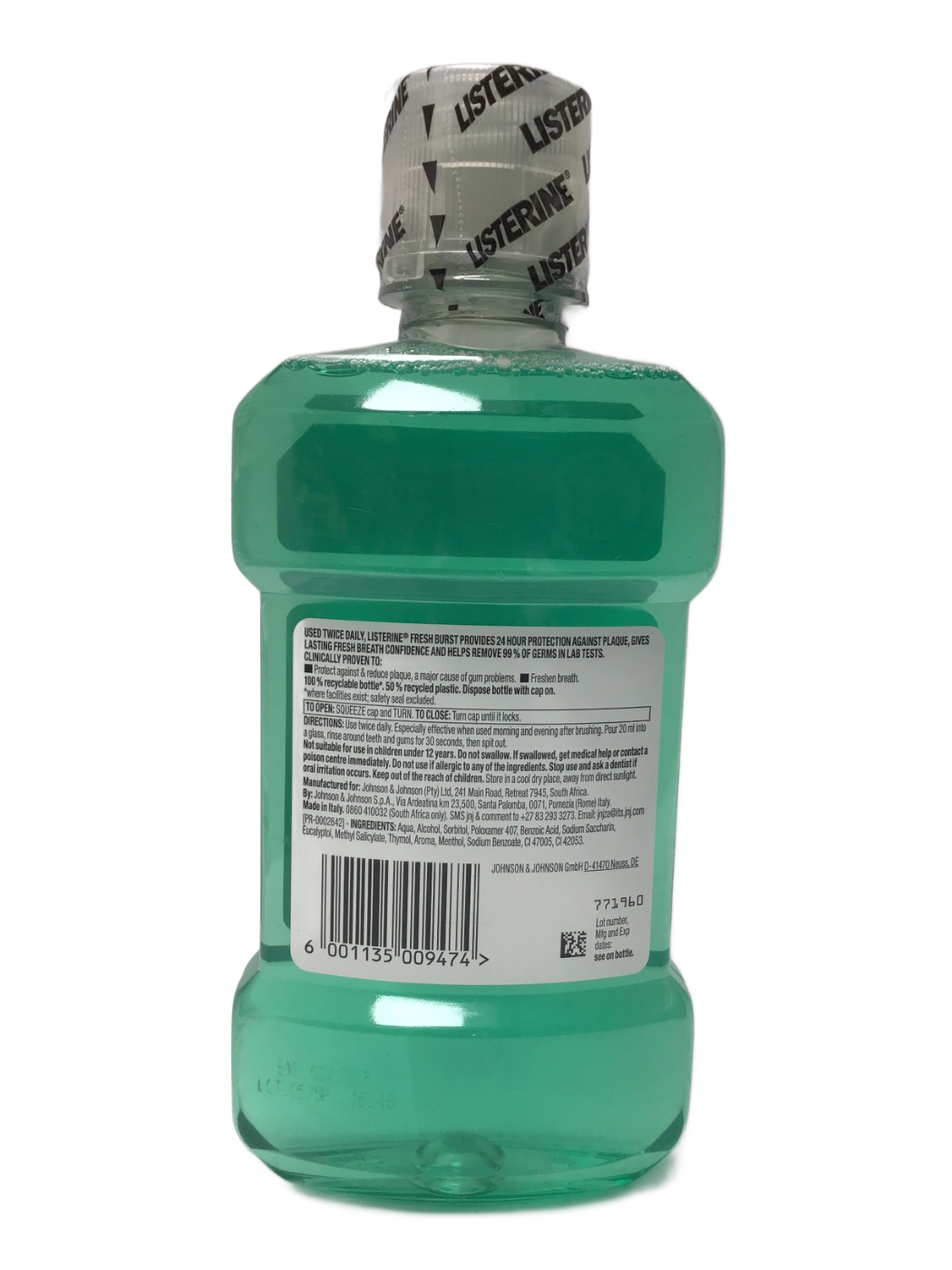 Listerine Listerine Fresh Burst Daily Mouthwash, 250 mL, photo 2