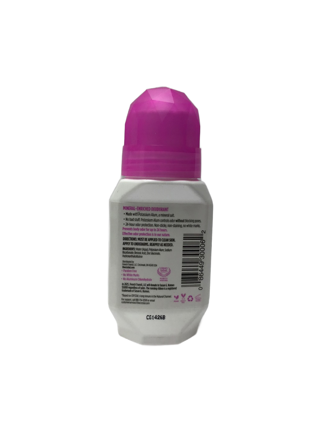Crystal Crystal Mineral-Enriched Deodorant Roll-On Unscented, 2.25 fl oz, photo 2
