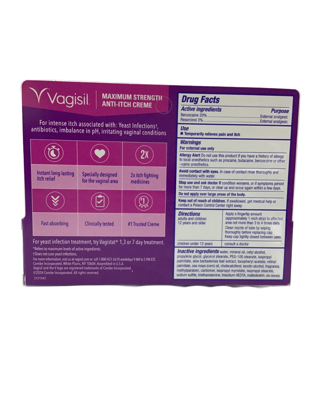 Vagisil Vagisil Maximum Strength Anti-Itch Creme, 1 oz, photo 3