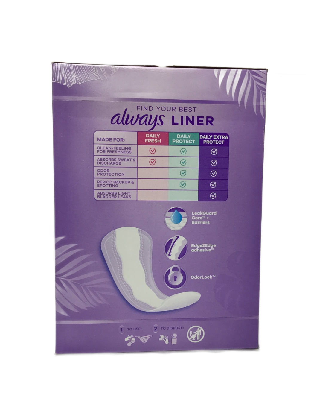 Always Always Liners Daily Extra Protect Long Unscented, 48 ct, photo 2