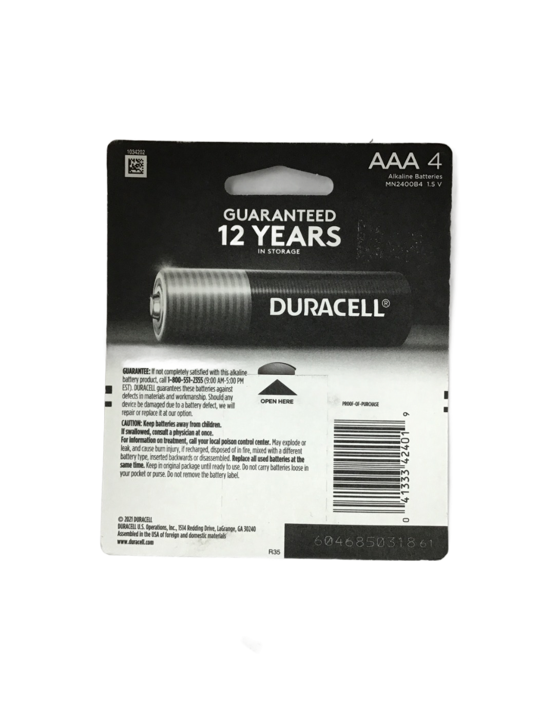 Duracell Duracell Power Boost Ingredients AAA Alkaline Batteries, 4 ct, photo 2