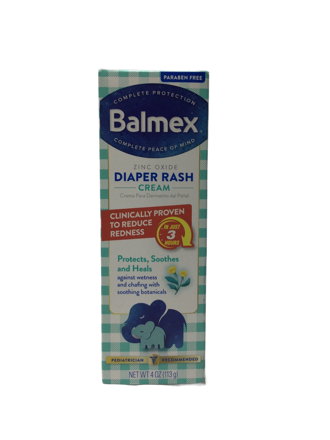 Balmex Balmex Zinc Oxide Diaper Rash Cream, 4 oz, photo 1