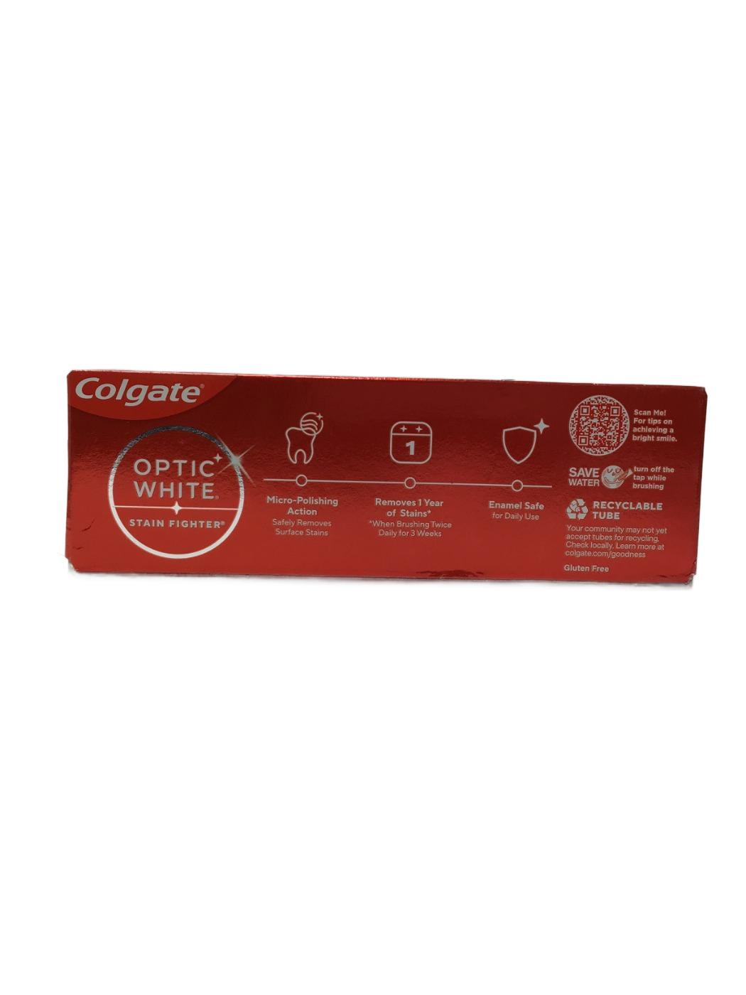 Colgate Colgate Optic White Stain Fighter Fresh Mint Gel Anticavity Fluoride Toothpaste, 3.8 oz, photo 2