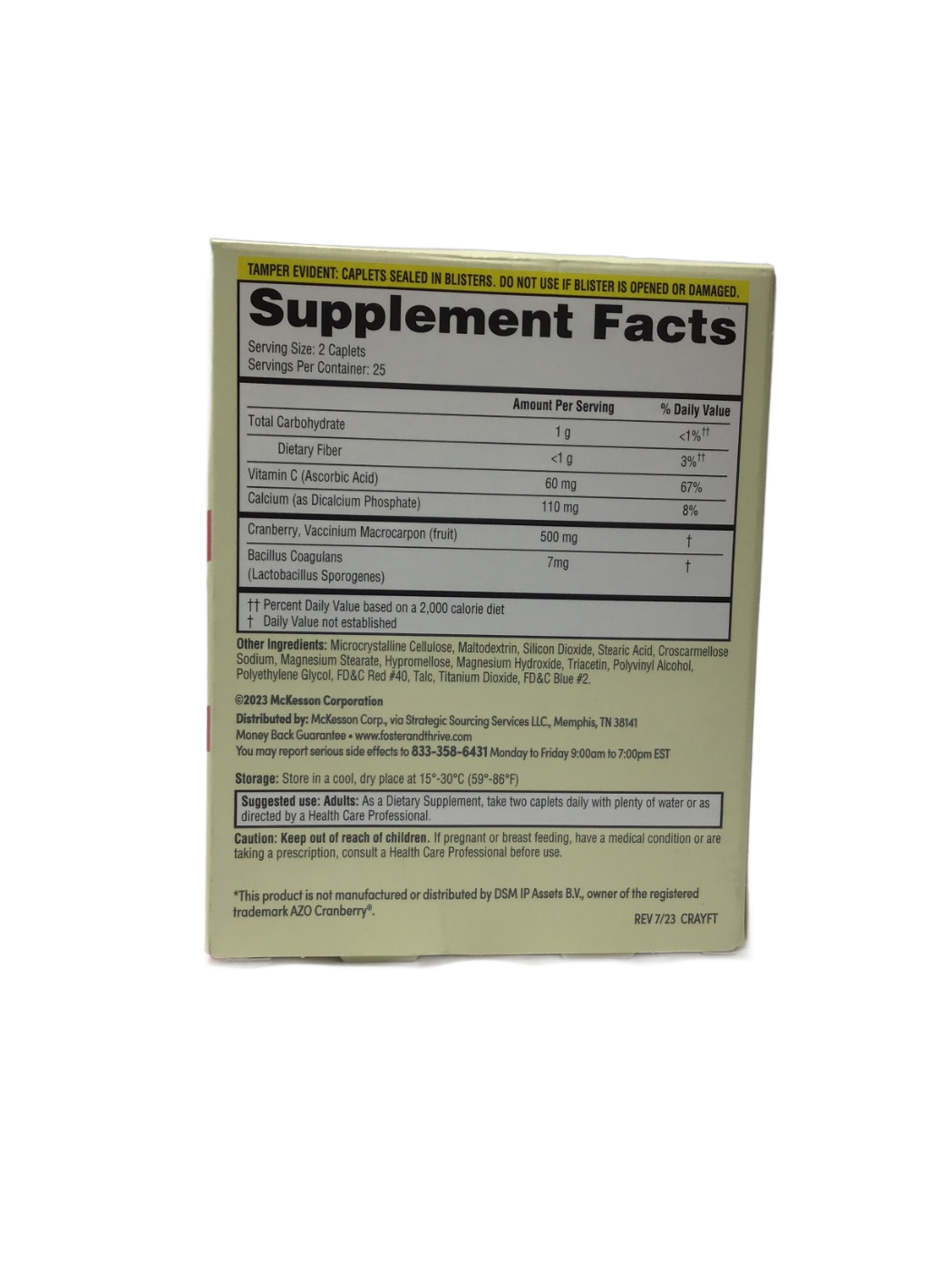 Foster & Thrive Foster & Thrive Cranberry Caplets, 50 ct, photo 3