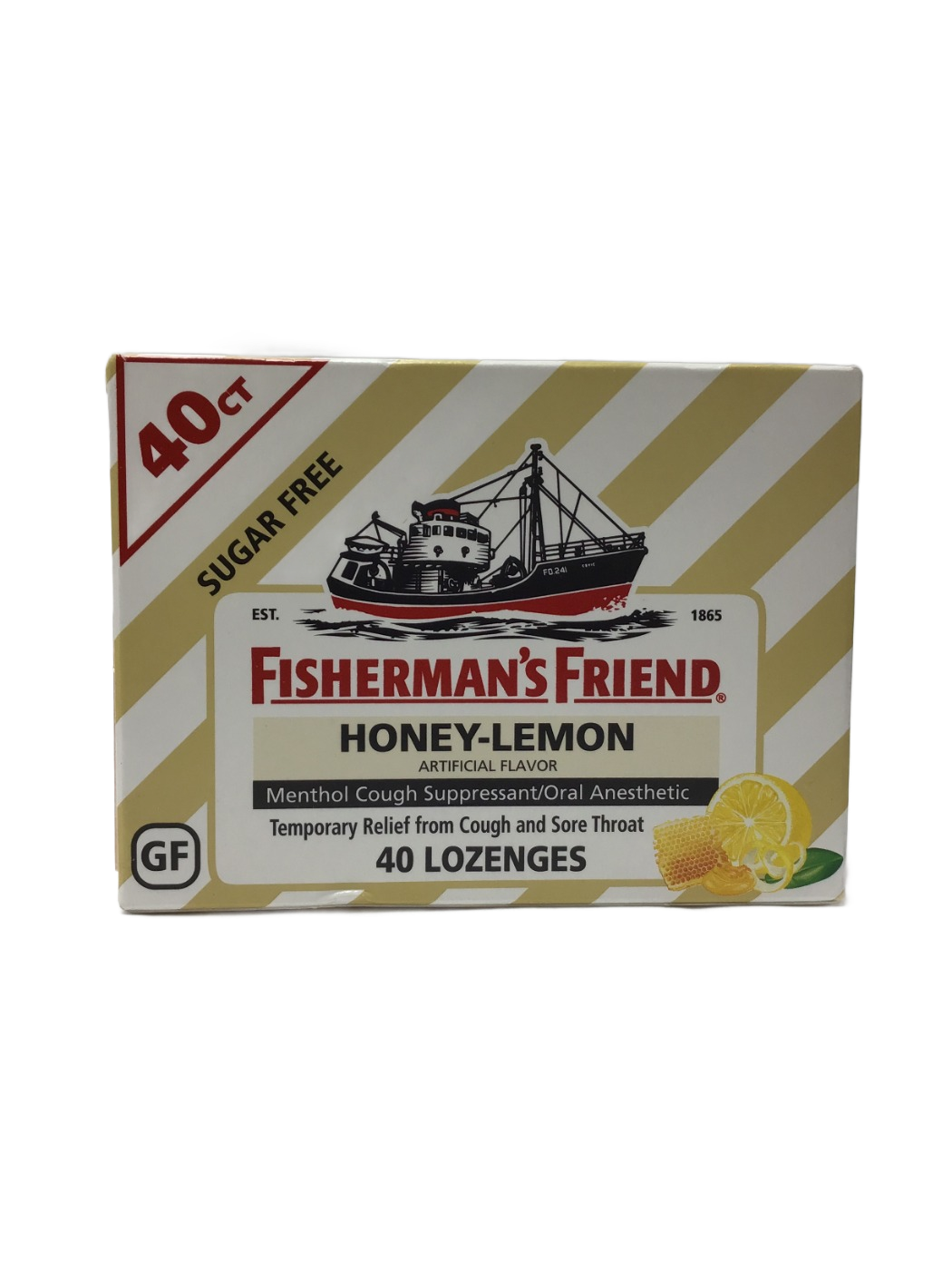 Fisherman's Friend Fisherman's Friend Sugar Free Honey-Lemon Menthol Cough Suppressant/Oral Anesthetic Lozenges, 40 ct, photo 1