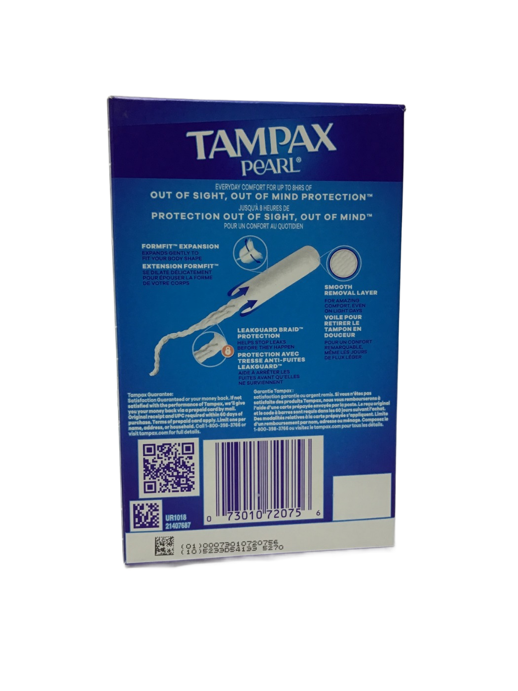 Tampax Tampax Pearl Regular Absorbency Tampons Unscented, 10 ct, photo 2