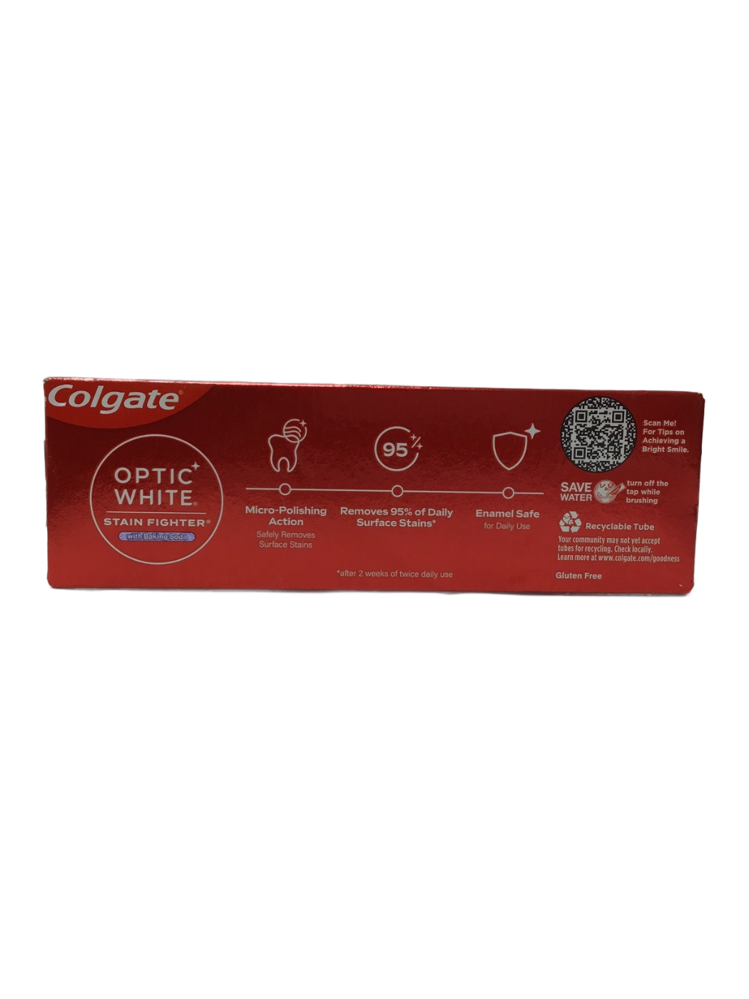 Colgate Colgate Optic White Stain Fighter with Baking Soda Clean Mint Paste, 4.2 oz, photo 2