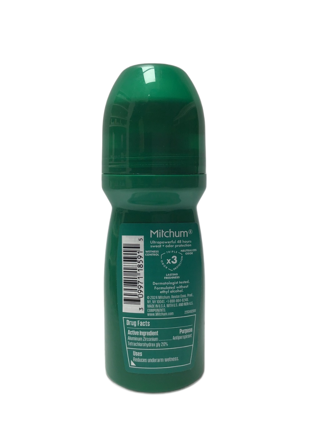 Mitchum Mitchum Men Unscented Roll-On Antiperspirant & Deodorant, 3.4 fl oz, photo 2
