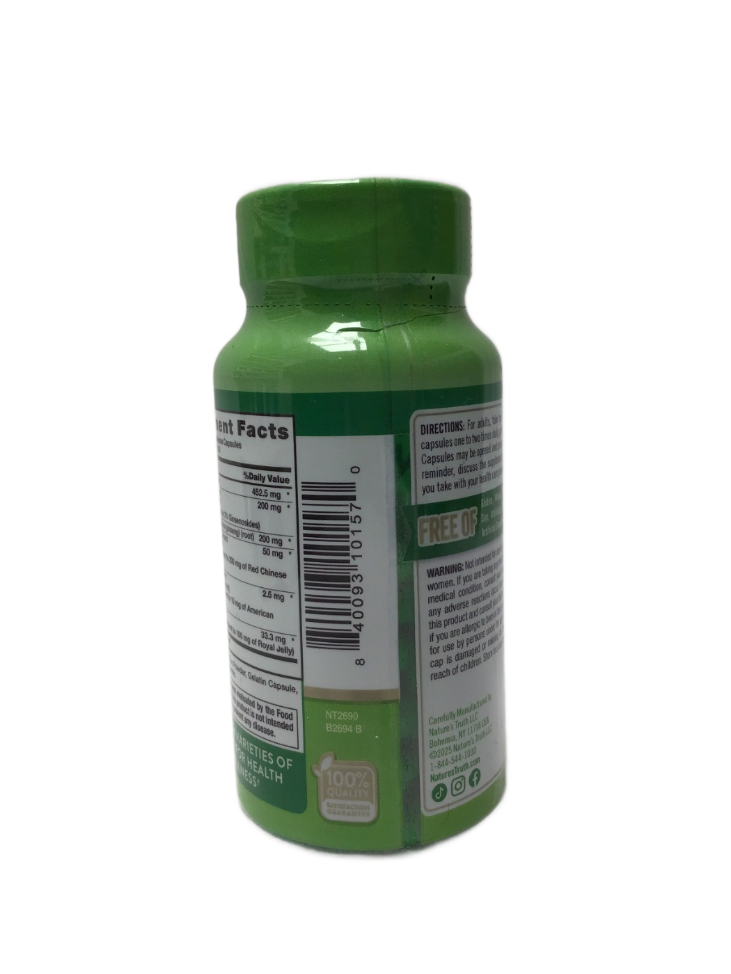 Nature's Truth Nature's Truth Super Ginseng Complex plus Royal Jelly Quick Release Capsules, 60 ct, photo 2