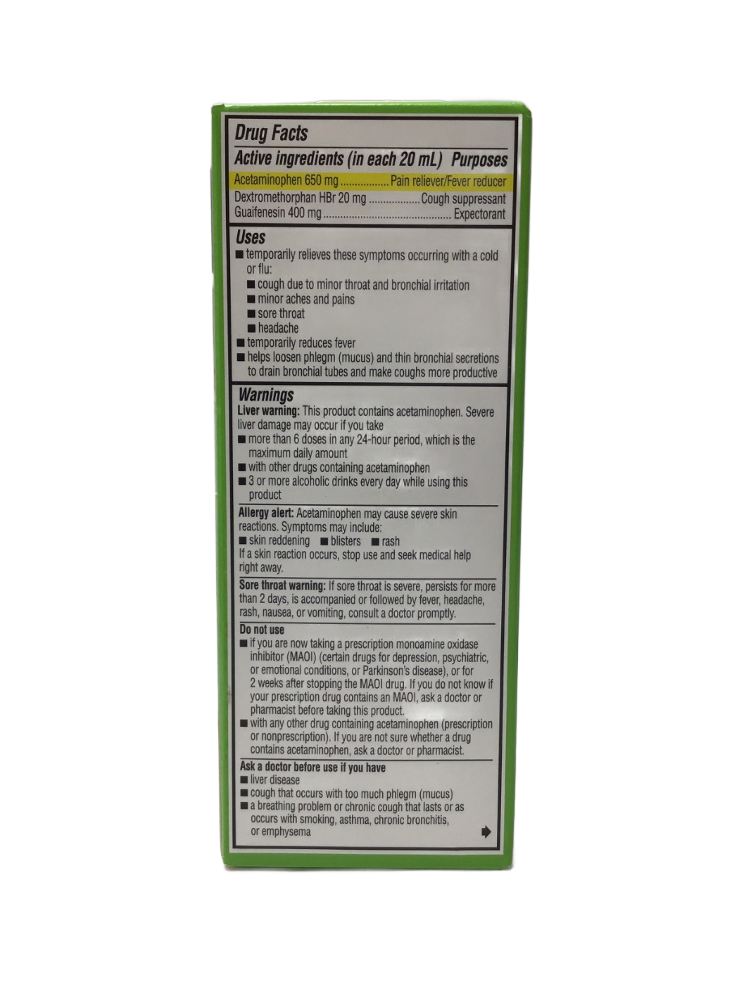 Robitussin Robitussin Adult Maximum Strength Severe Multi-Symptom Cough Cold + Flu, 4 fl oz, photo 4