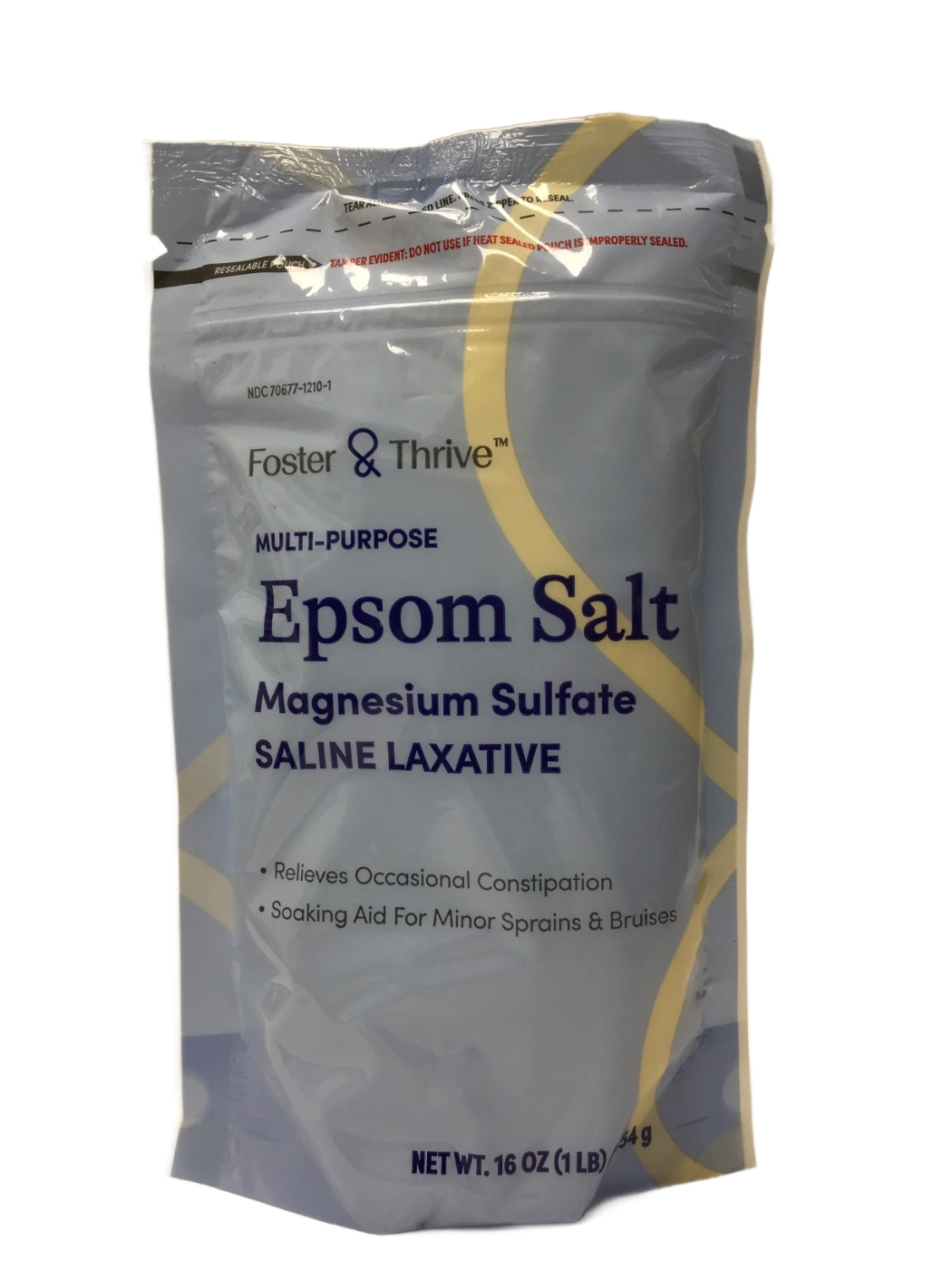 Foster & Thrive Foster & Thrive Multi-Purpose Epsom Salt Magnesium Sulfate Saline Laxative, 16 oz, photo 1