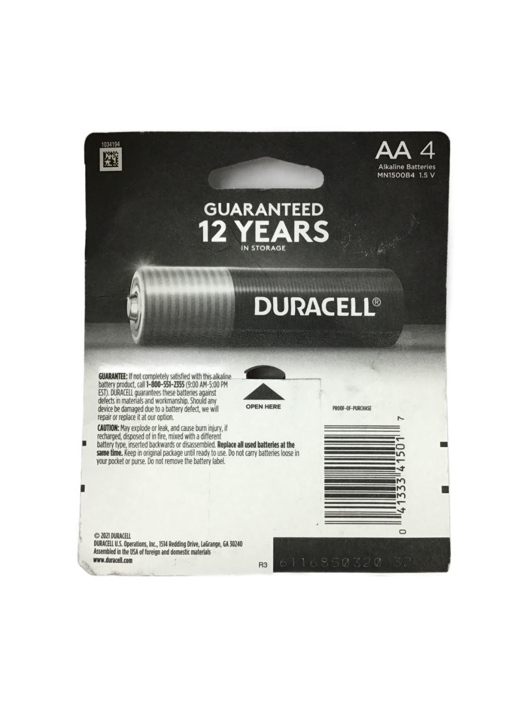 Duracell Duracell Power Boost Ingredients AA Alkaline Batteries, 4 ct, photo 3