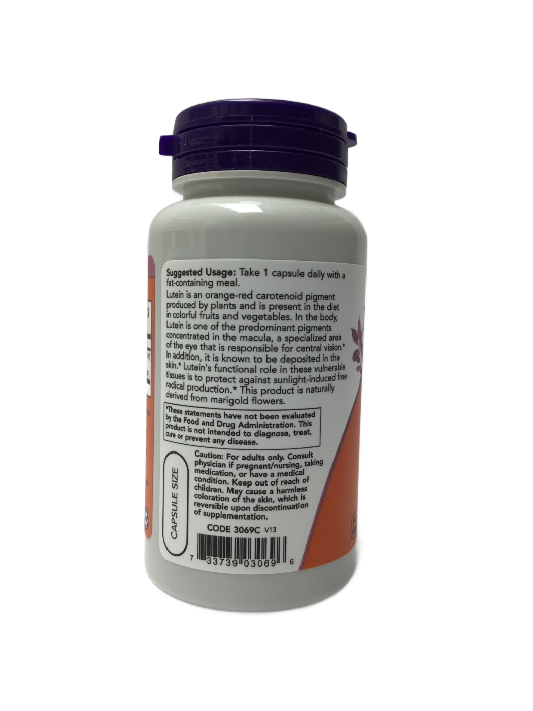 NOW NOW Double Strength Lutein 20 mg Veg Capsules, 90 ct, photo 3