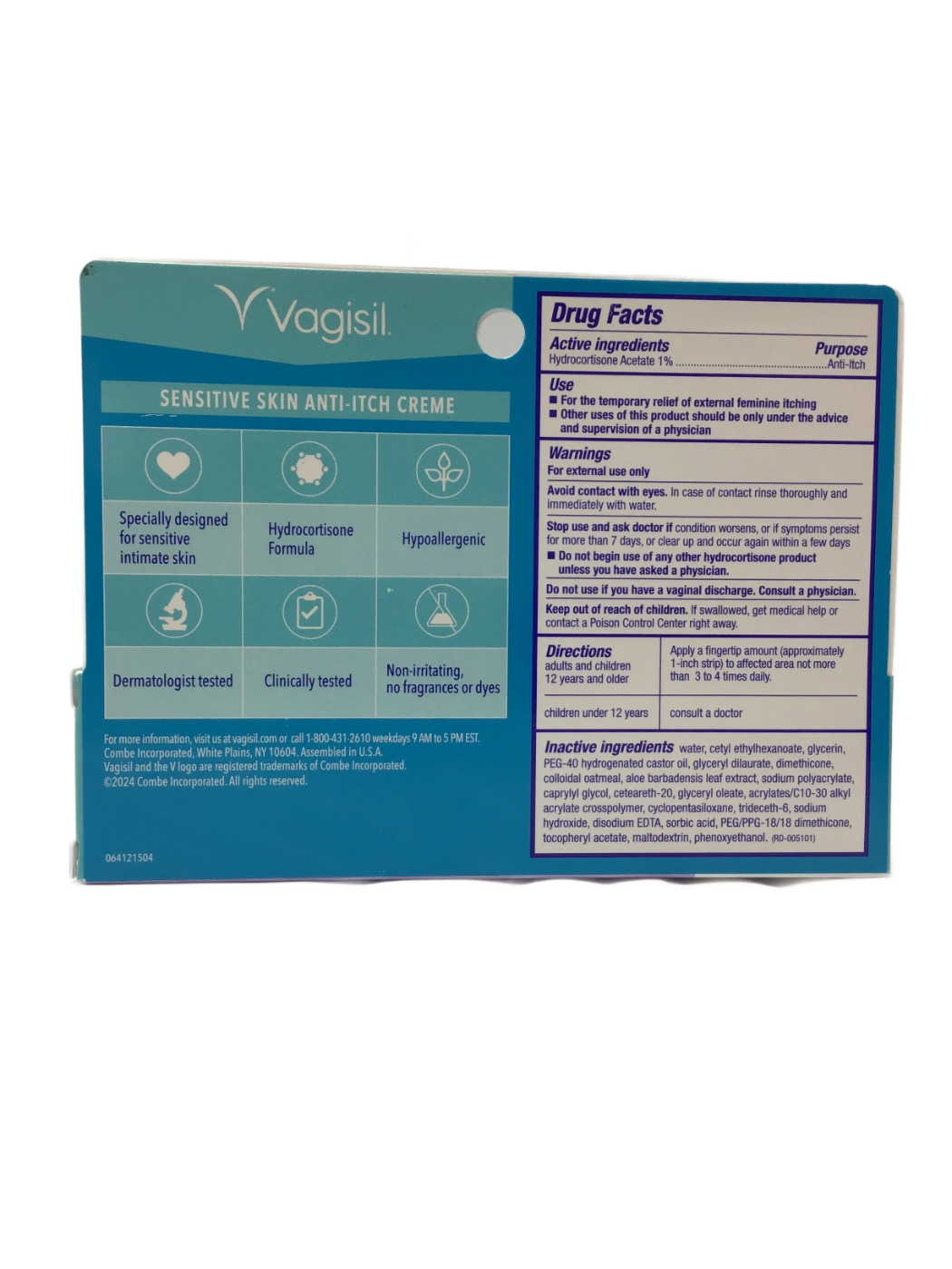 Vagisil Vagisil Sensitive Skin Anti-Itch Creme with Hydrocortisone, 1 oz, photo 2