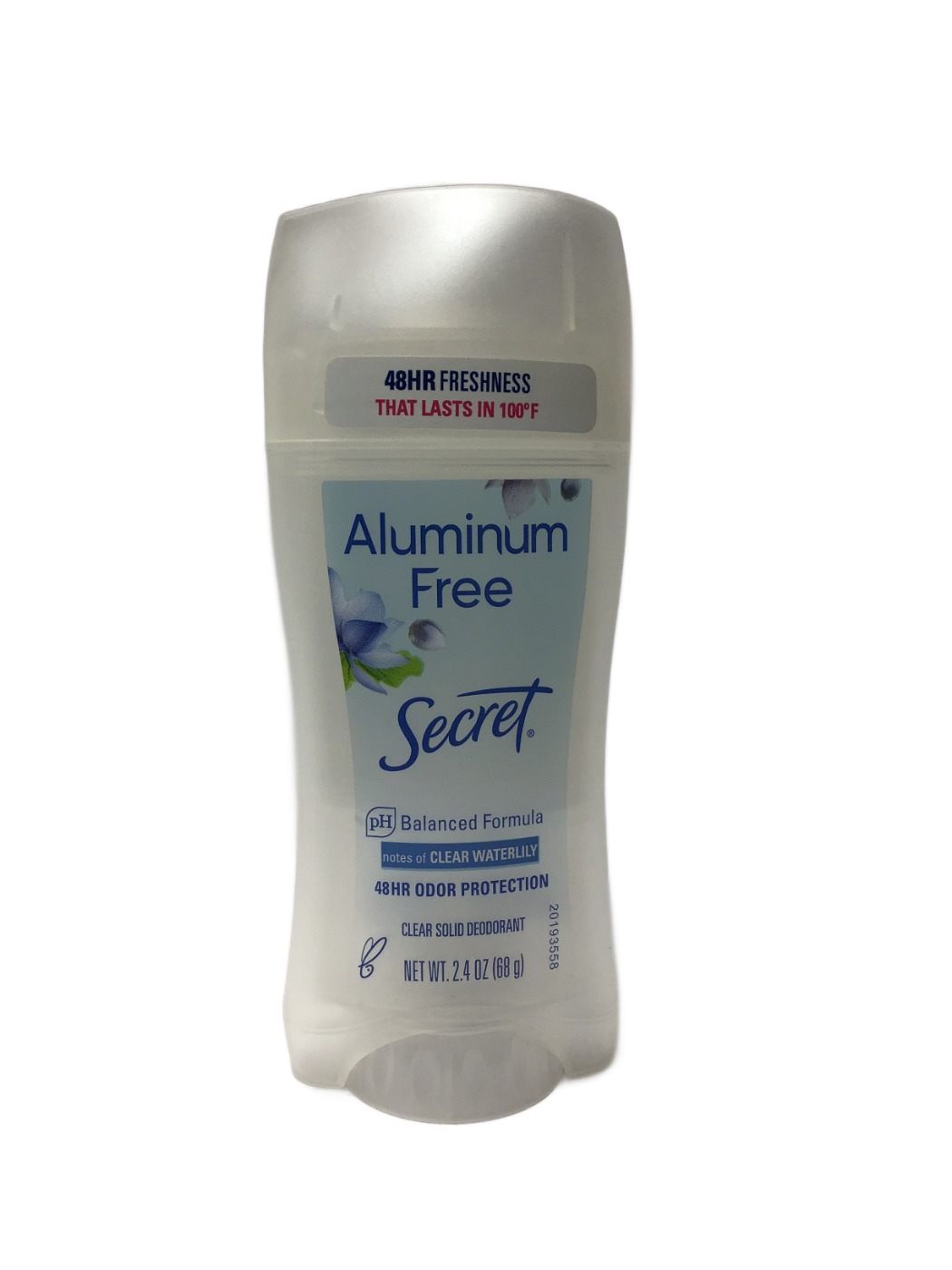 Secret Secret Aluminum Free pH Balanced Formula Clear Solid Deodorant Clear Waterlily, 2.4 oz, photo 1