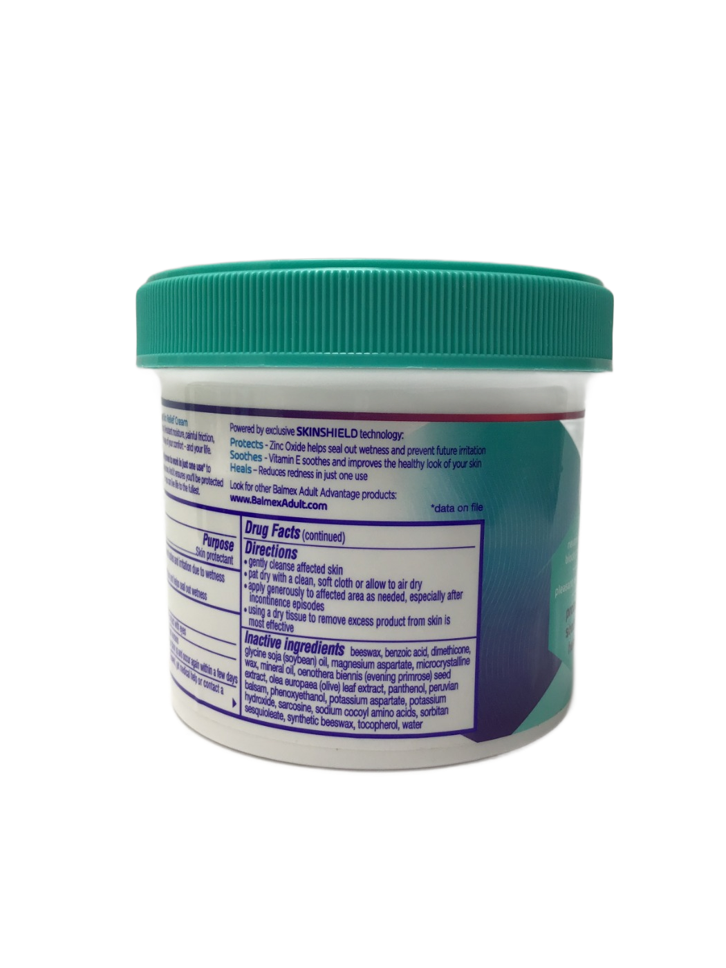 Balmex Balmex Adult Advantage Skin Relief Cream Zinc Oxide 11.3%, 12 oz, photo 4