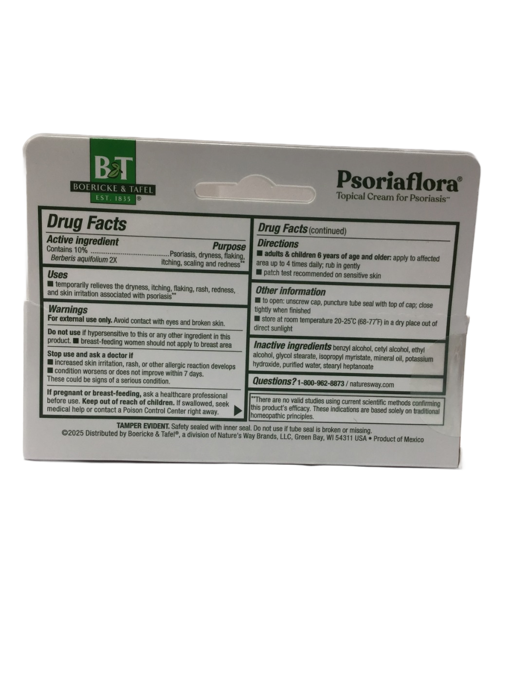 Boericke & Tafel Boericke & Tafel Psoriaflora Topical Cream for Psoriasis, 1 oz, photo 2