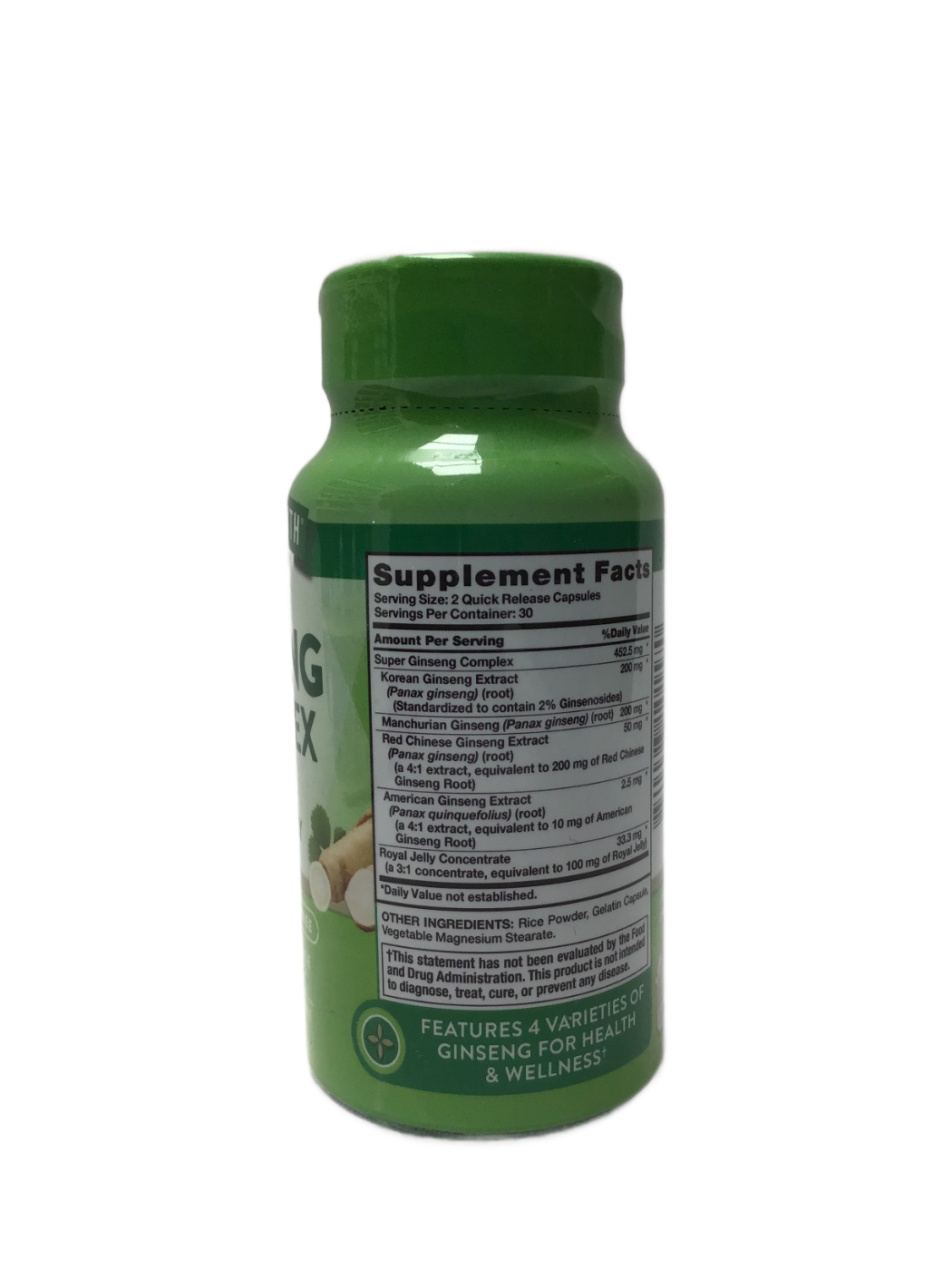 Nature's Truth Nature's Truth Super Ginseng Complex plus Royal Jelly Quick Release Capsules, 60 ct, photo 3