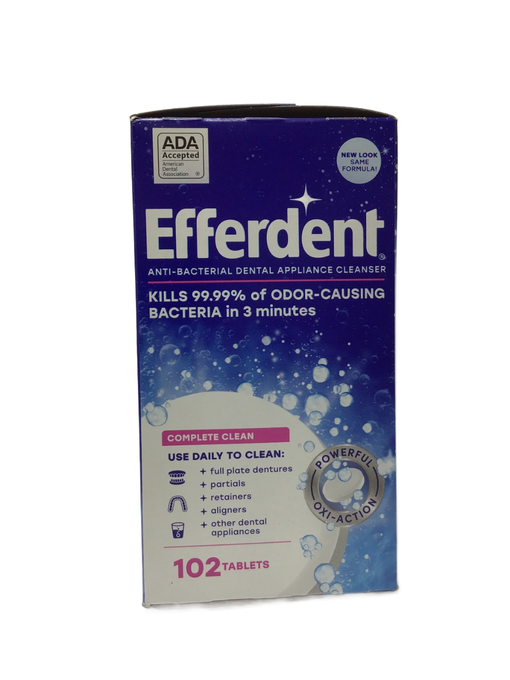 Efferdent Efferdent Anti-Bacterial Dental Appliance Cleanser Complete Clean, 102 ct, photo 4