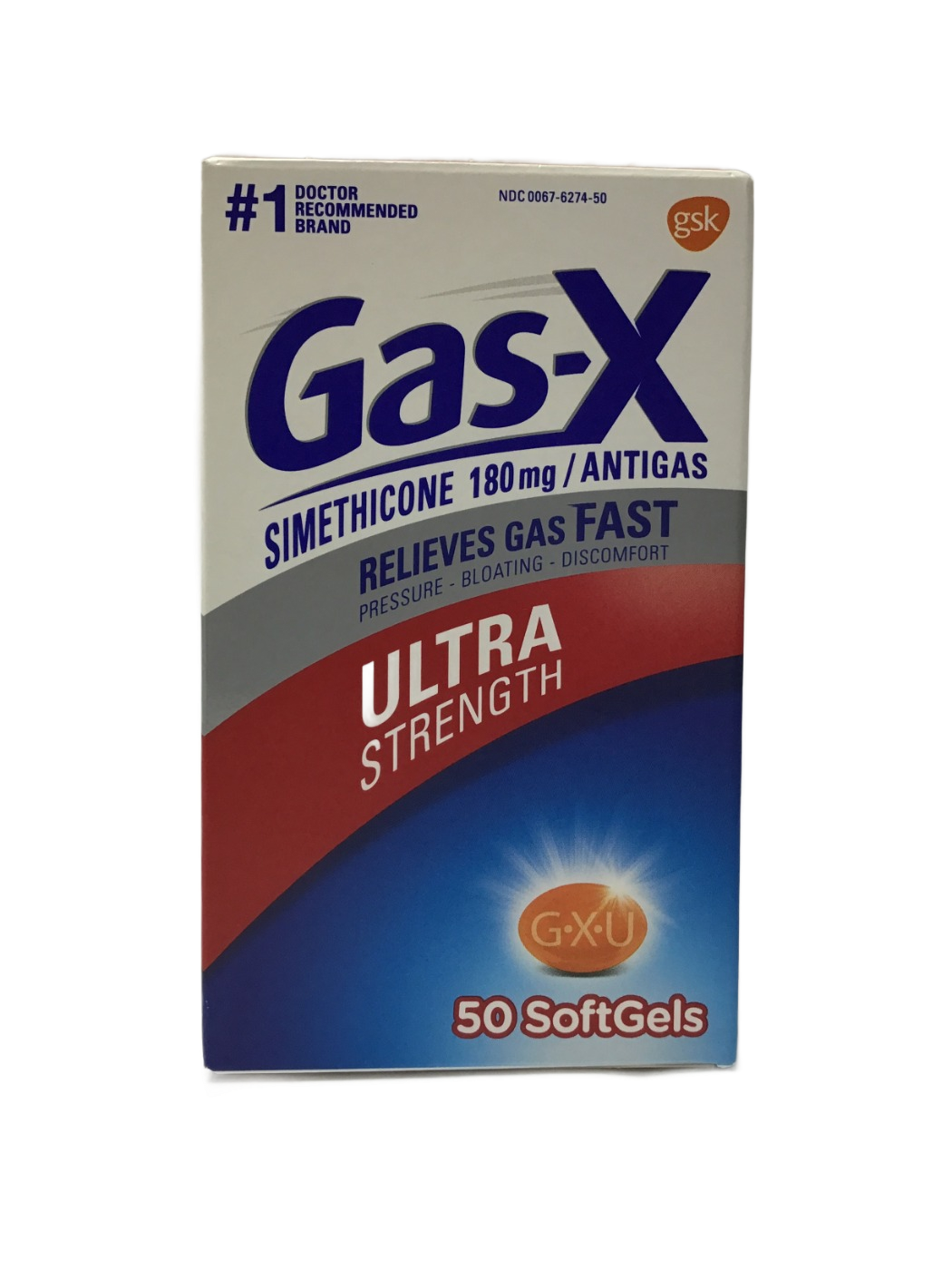 Gas-X Gas-X Ultra Strength Simethicone 180 mg Antigas SoftGels, 50 ct, photo 1