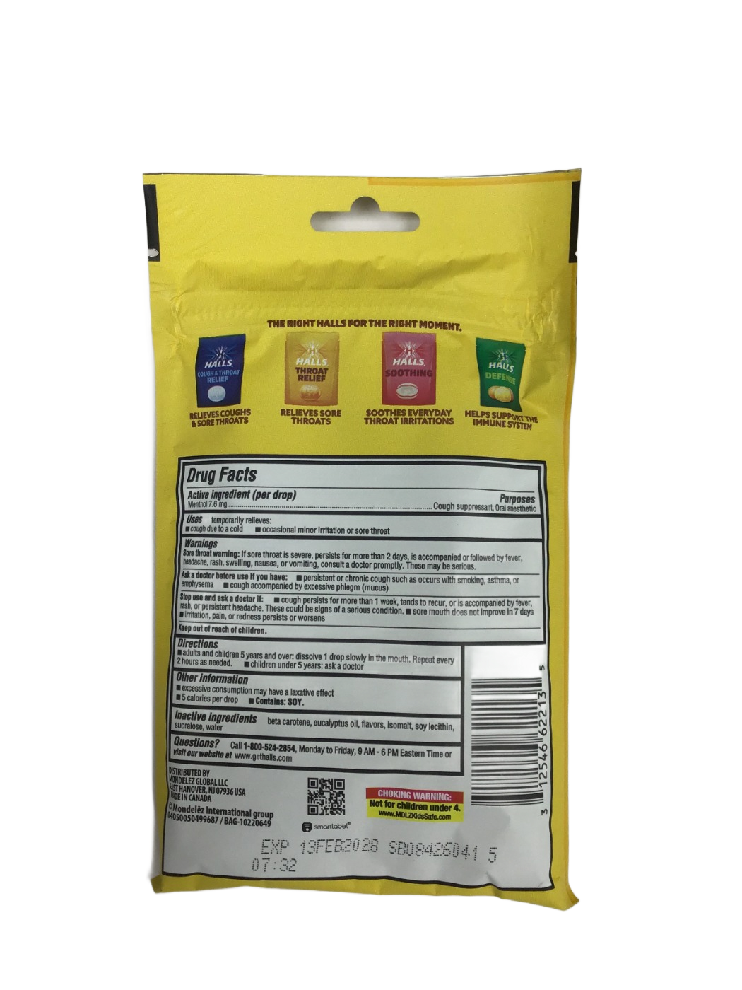 Halls Halls Cough & Throat Relief Sugar Free Honey Lemon Flavor, 25 ct, photo 2