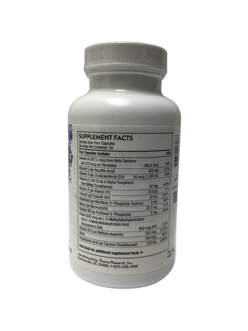 Thorne Thorne Advanced Nutrients, 120 ct, photo 3