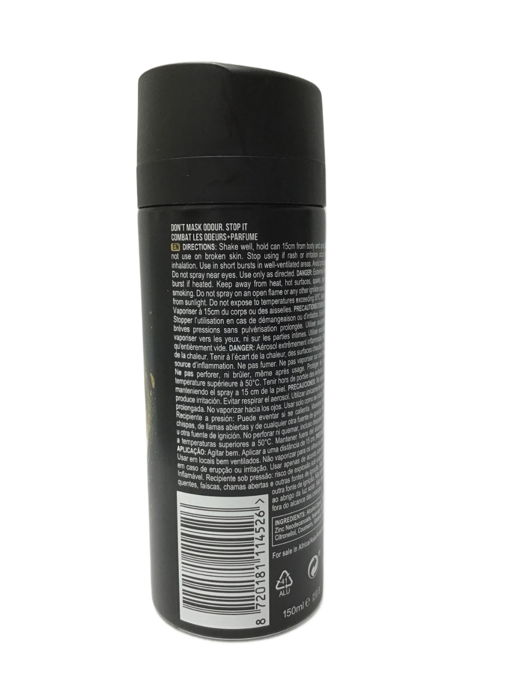 AXE AXE Gold Temptation Gold Amber Deodorant Bodyspray, 150 mL, photo 2