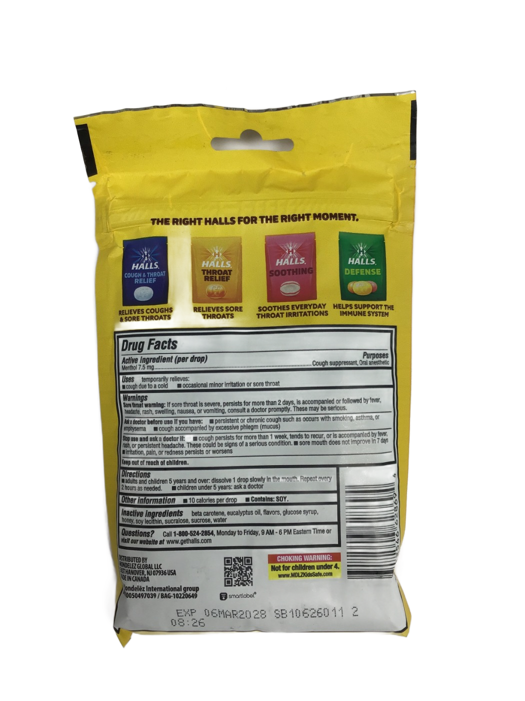 Halls Halls Cough & Throat Relief Honey Lemon Flavor, 30 ct, photo 2