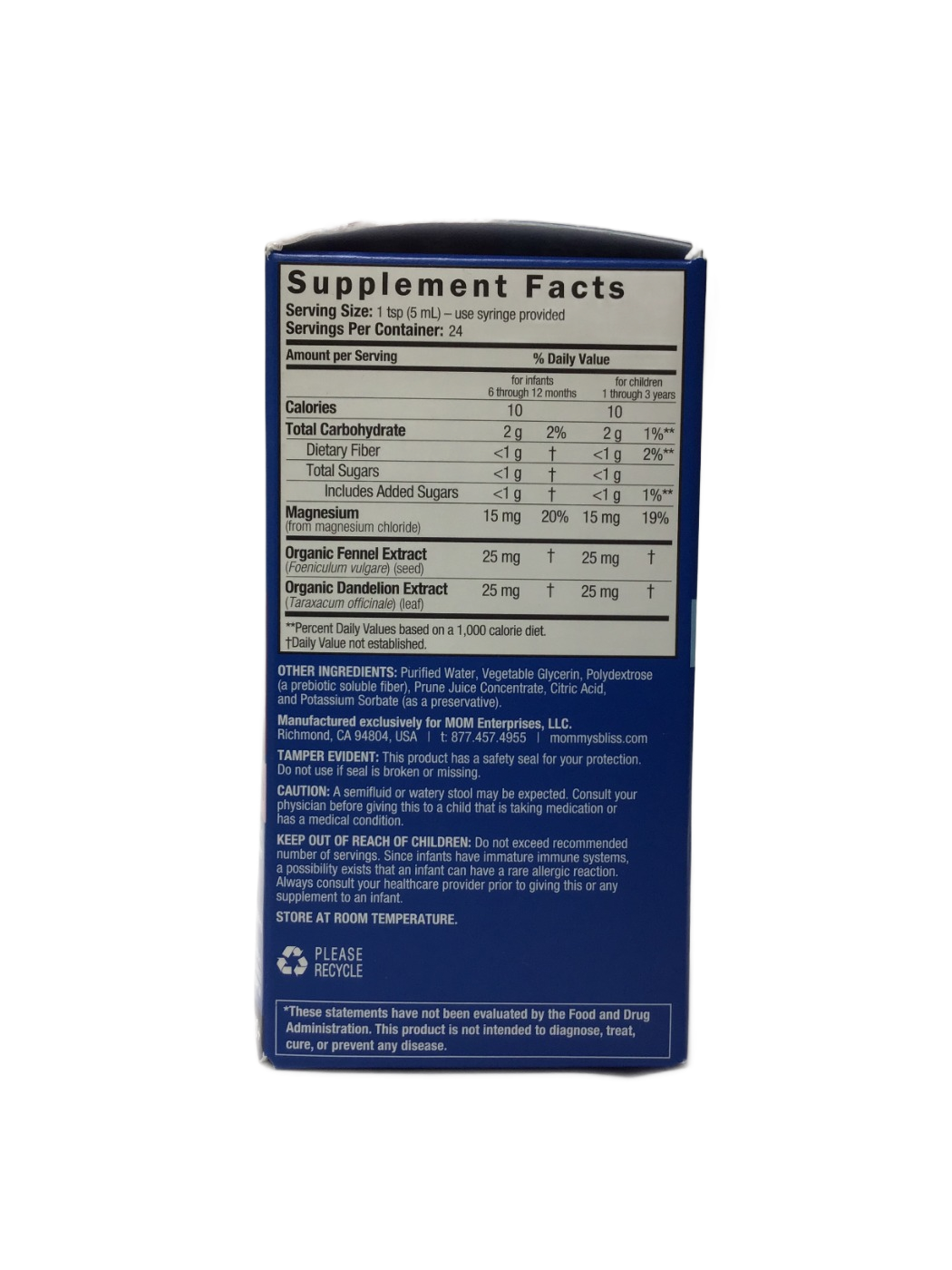 Mommy's Bliss Mommy's Bliss Baby Constipation Ease with Prebiotics, 4 fl oz, photo 5