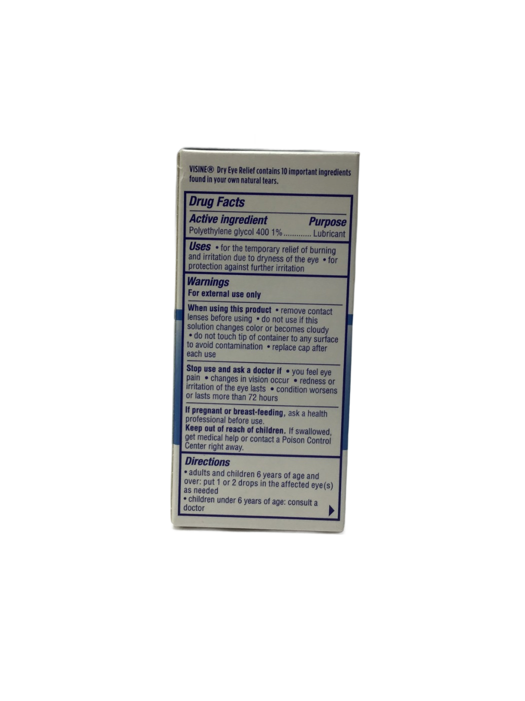 Visine Visine Dry Eye Relief Lubricant Eye Drops, photo 3