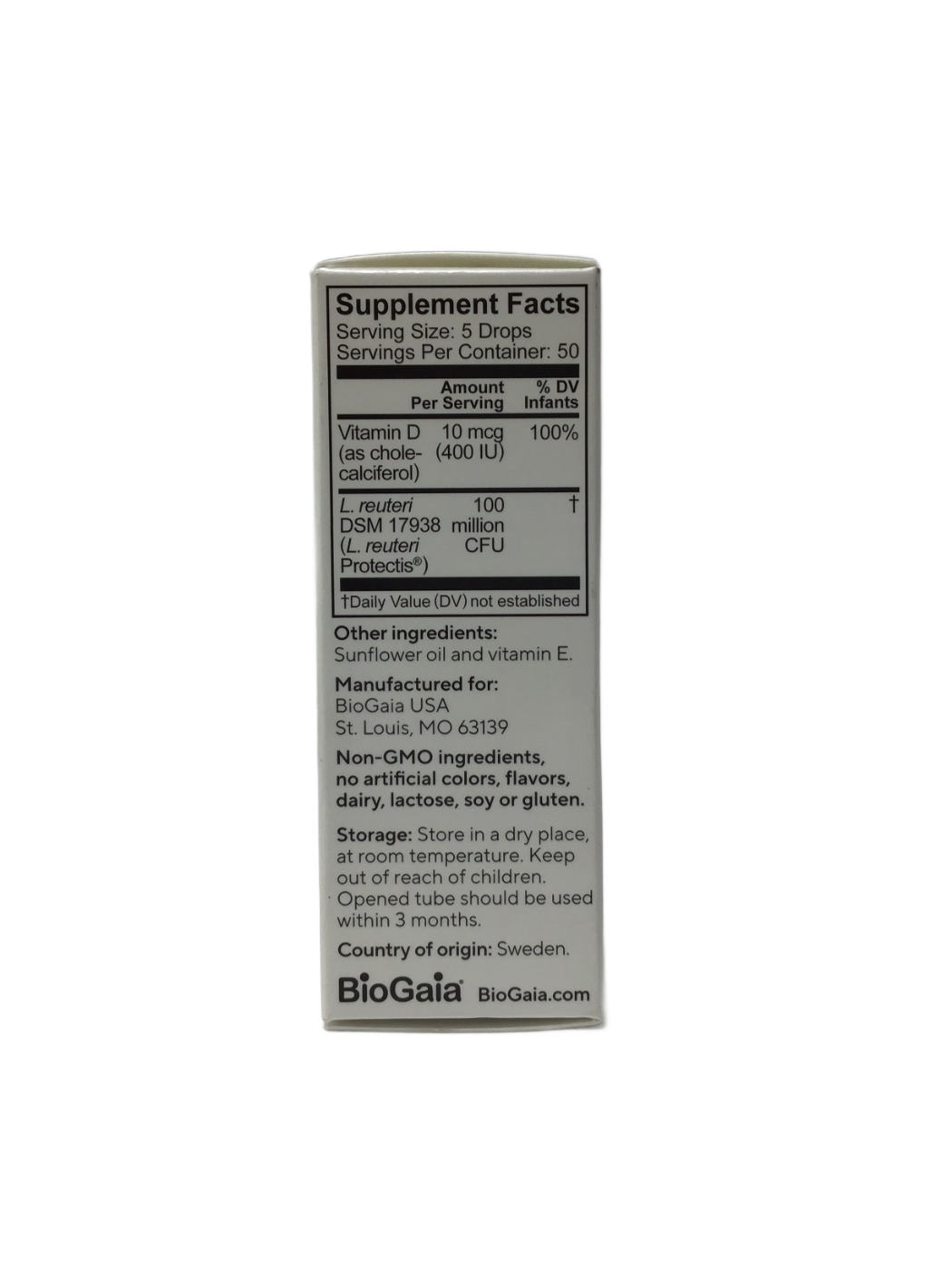 BioGaia BioGaia Protectis BABY Probiotic Drops + Vitamin D, 0.34 fl oz, photo 5