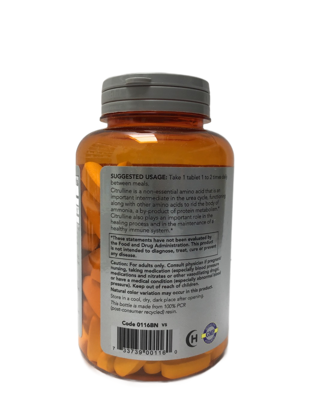 NOW Sports NOW Sports L-Citrulline 1200 MG, 120 ct, photo 3