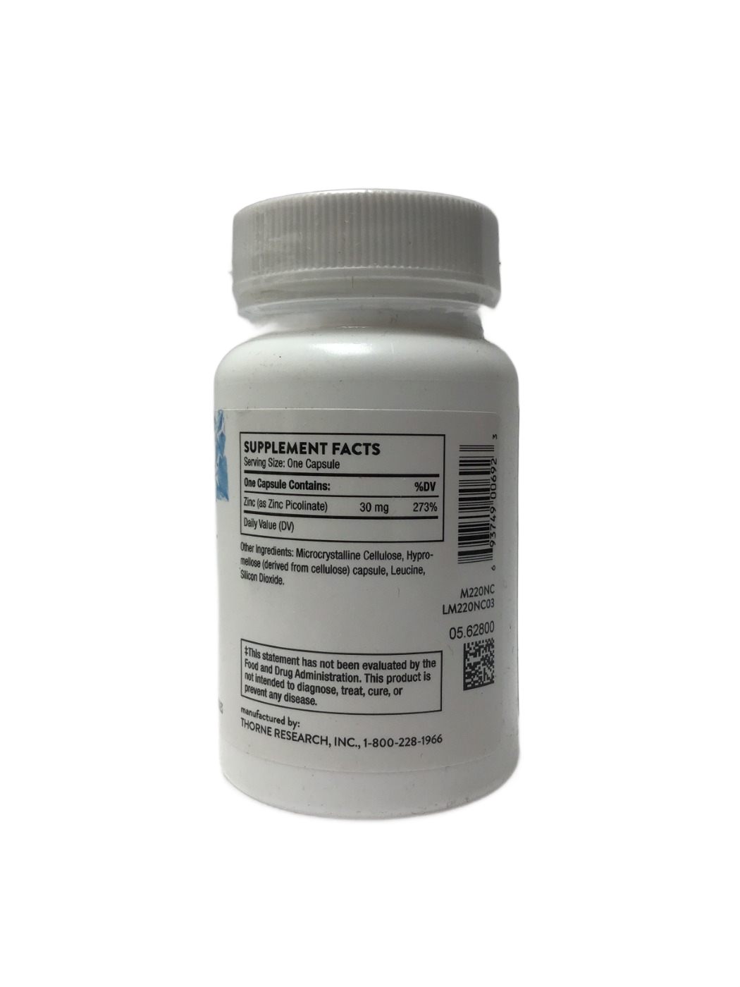 Thorne Thorne Zinc Picolinate 30 mg, 60 ct, photo 2