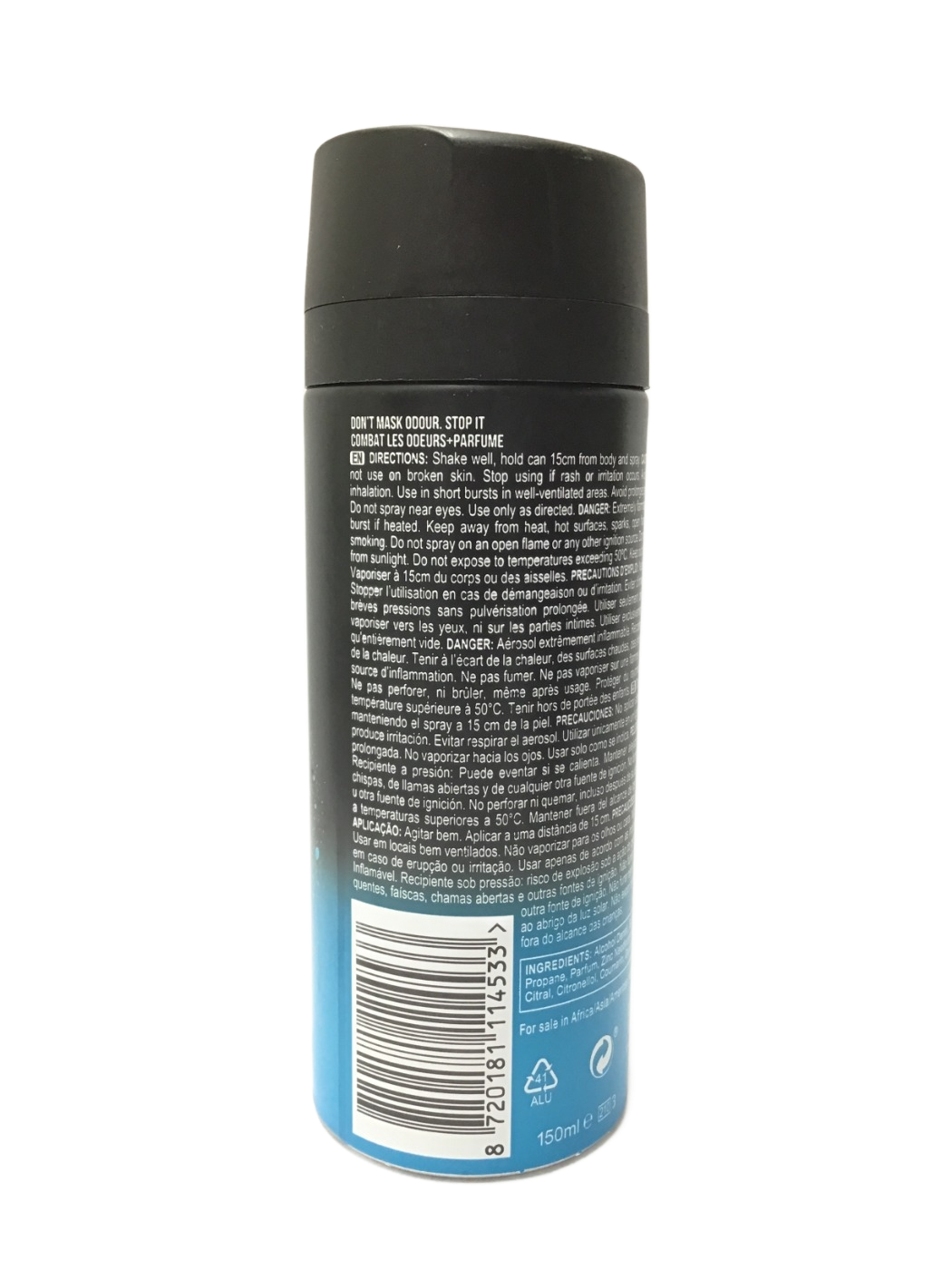 AXE AXE Ice Chill Iced Mint & Lemon Deodorant Bodyspray, 150 mL, photo 2