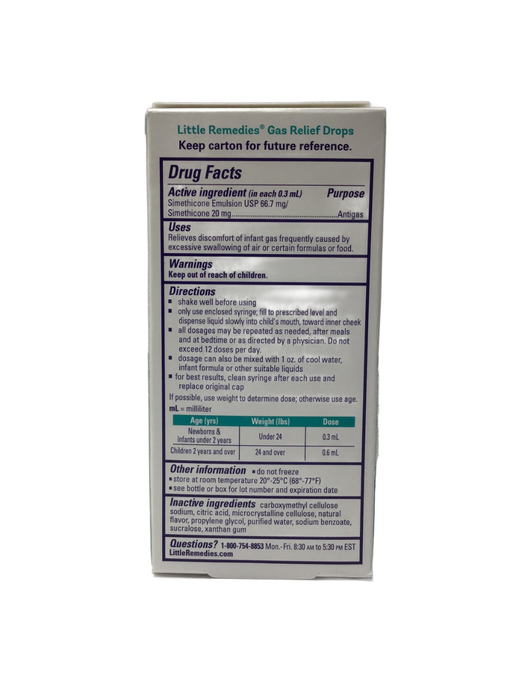 Little Remedies Little Remedies Gas Relief Drops Simethicone/Antigas, 1 fl oz, photo 2