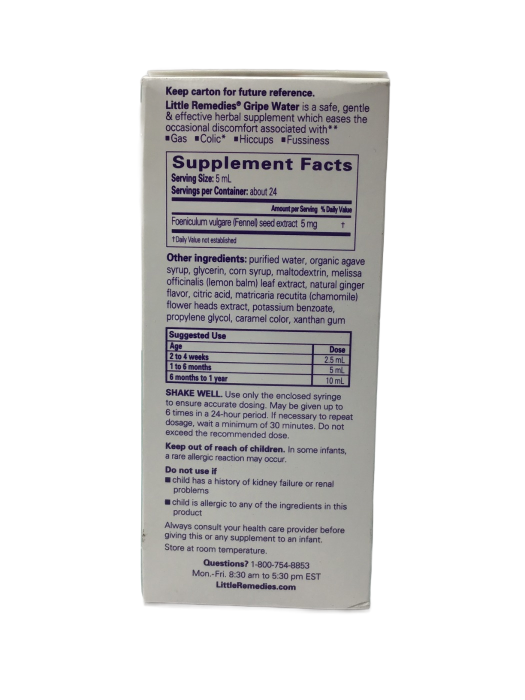 Little Remedies Little Remedies Gripe Water Herbal Supplement, 4 fl oz, photo 3