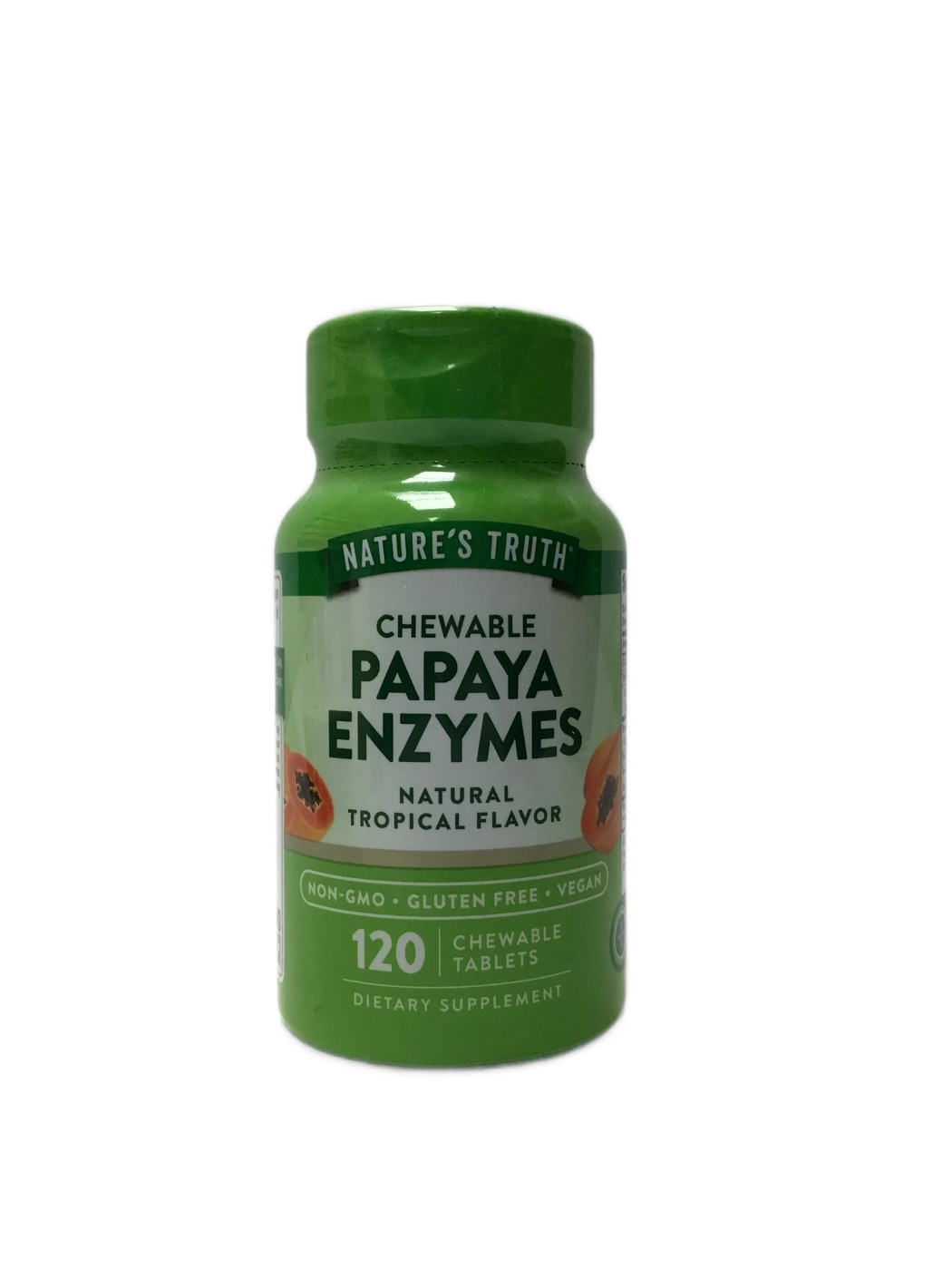 Nature's Truth Nature's Truth Chewable Papaya Enzymes Natural Tropical Flavor, 120 ct